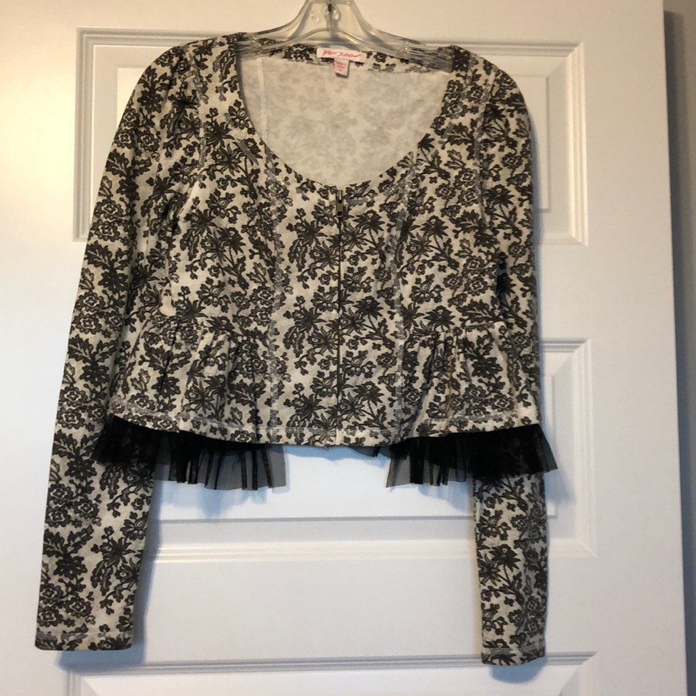 Cute Betsey Johnson Floral Short Jacket